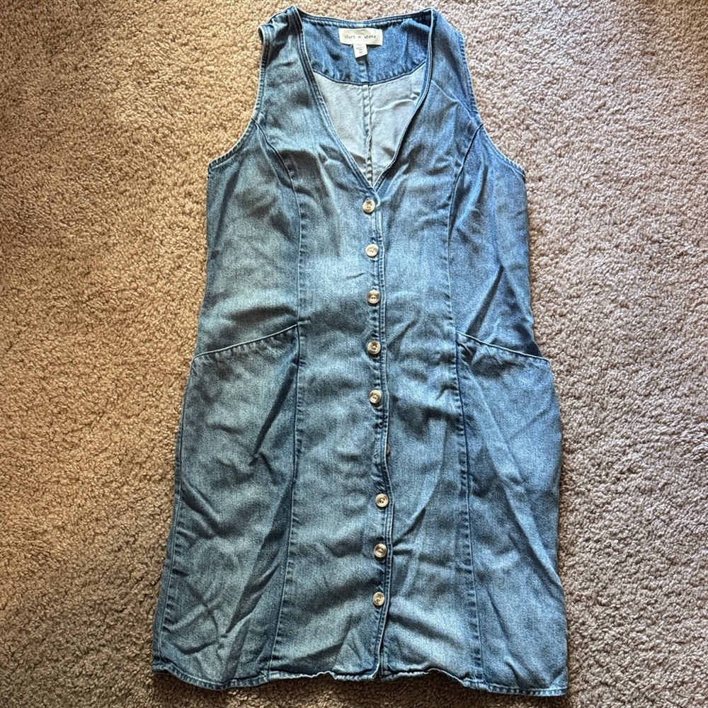 Cloth & Stone Blue Denim Top